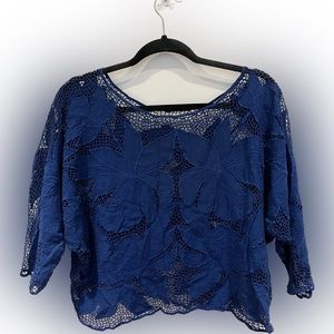 Mesh Floral Vintage Top